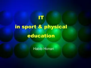 it in sport physical education