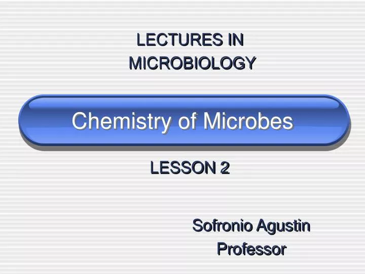 chemistry of microbes