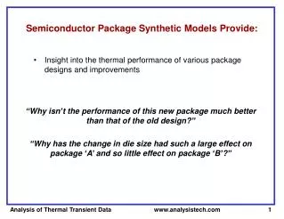 Semiconductor Package Synthetic Models Provide: