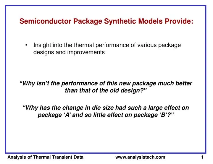 semiconductor package synthetic models provide