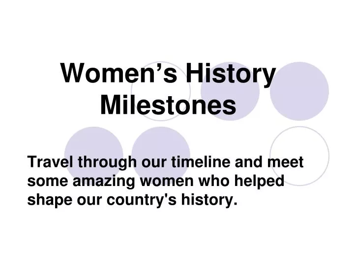 women s history milestones