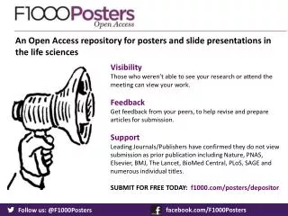 An Open Access repository for posters and slide presentations in the life sciences
