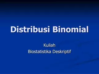 distribusi binomial