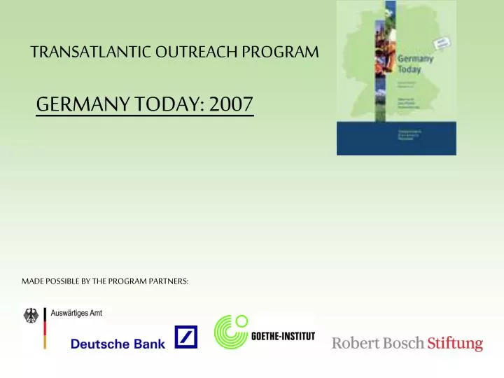 germany today 2007