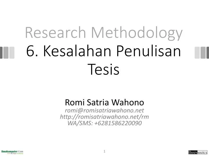 research methodology 6 kesalahan penulisan tesis