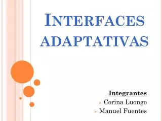 interfaces adaptativas