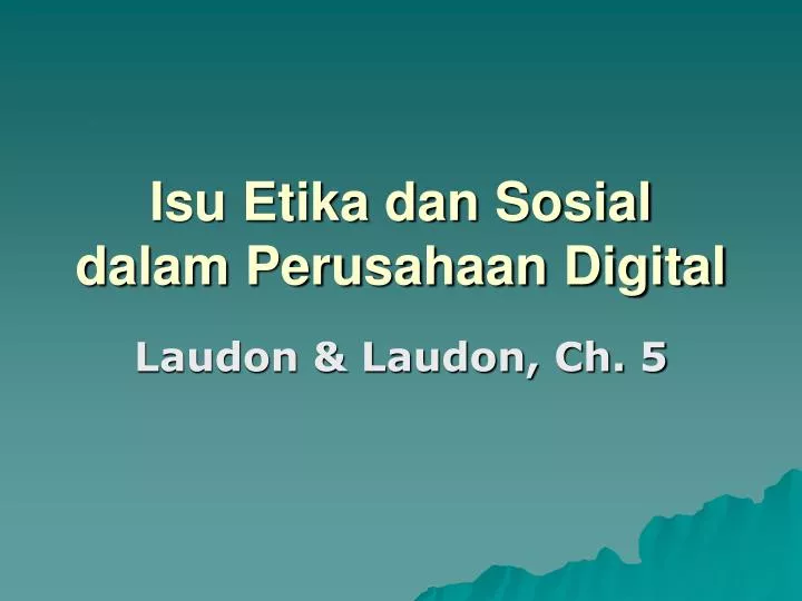 isu etika dan sosial dalam perusahaan digital