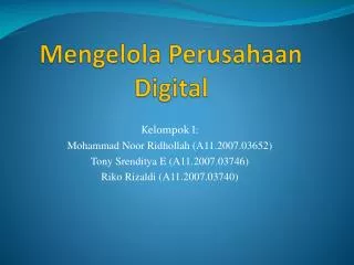 mengelola perusahaan digital