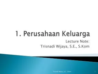 1 perusahaan keluarga