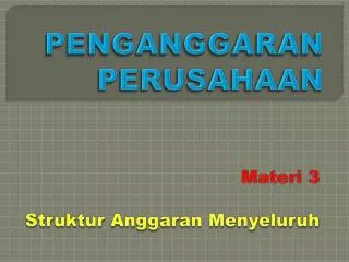 penganggaran perusahaan