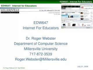 EDW647: Internet for Educators