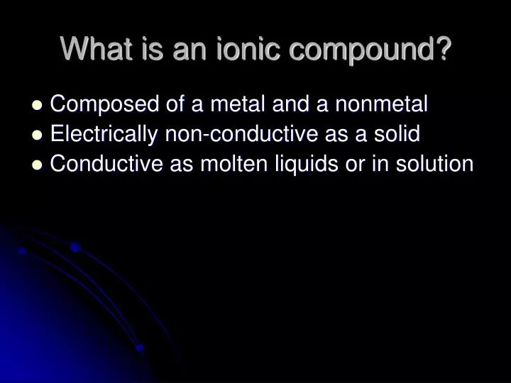 what is an ionic compound