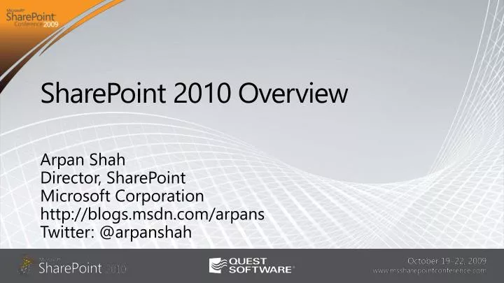 sharepoint 2010 overview