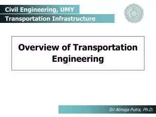 overview of transportation engineering
