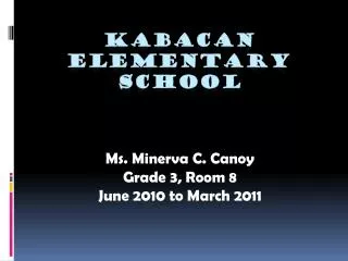 Kabacan Elementary School