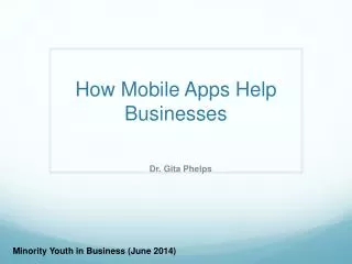 How Mobile Apps Help Businesses