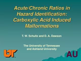 Acute/Chronic Ratios in Hazard Identification: Carboxylic Acid Induced Malformations