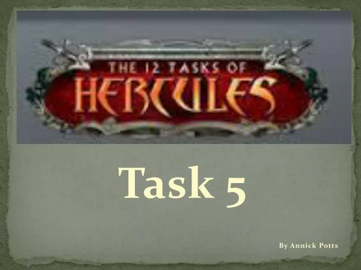 task 5 by annick potts