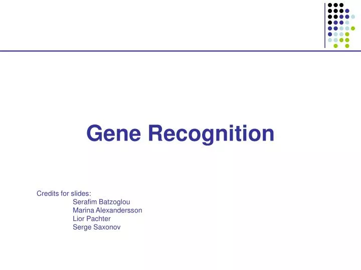 gene recognition
