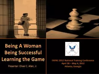 Being A Woman Being Successful Learning the Game