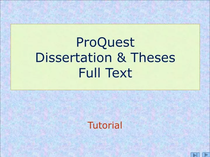 proquest dissertation theses full text