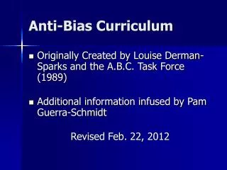 Anti-Bias Curriculum