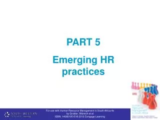 PART 5 Emerging HR practices