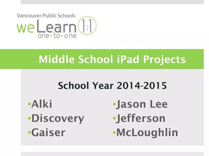 middle school ipad projects