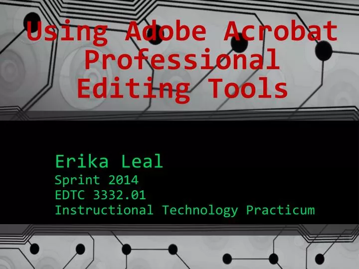 using adobe acrobat professional editing tools