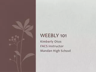 Weebly 101