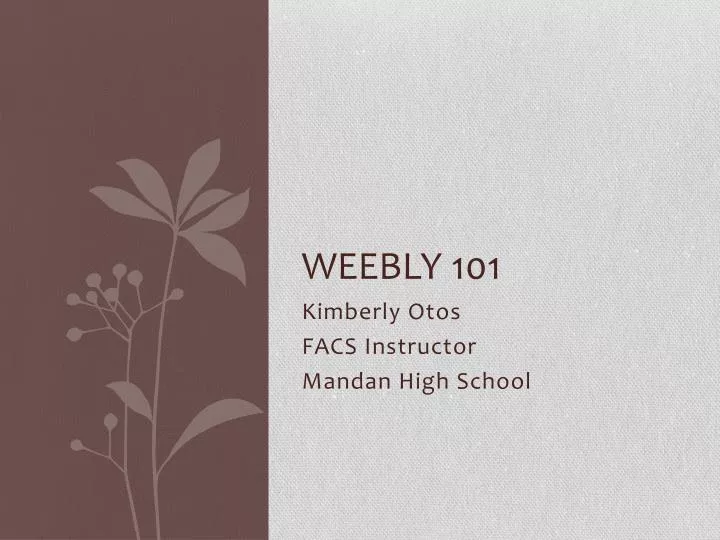 weebly 101
