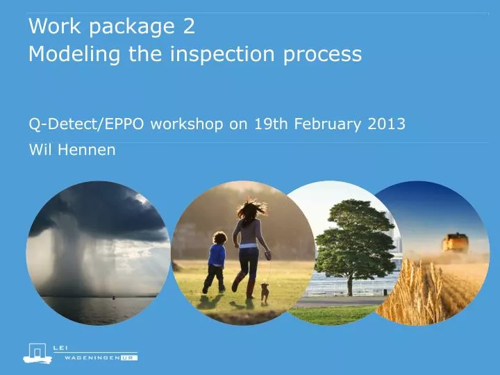 work package 2 modeling the inspection process