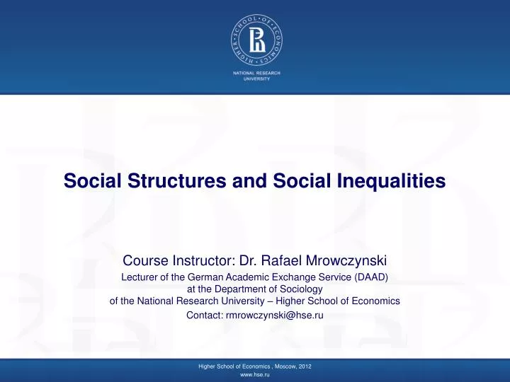 social structures and social inequalities