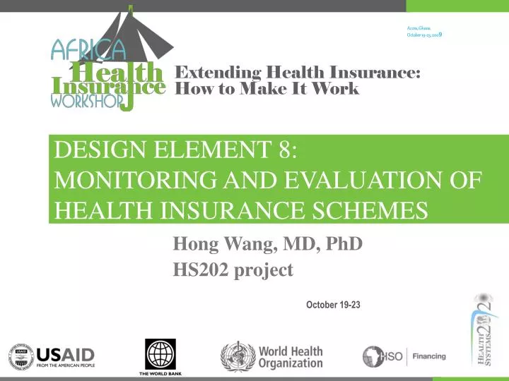 design element 8 monitoring and evaluation of health insurance schemes