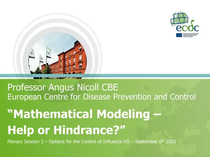 professor angus nicoll cbe european centre for disease prevention and control