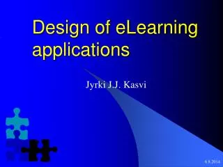 Design of eLearning applications