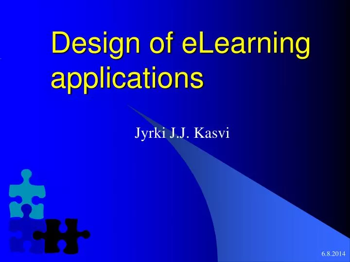 design of elearning applications