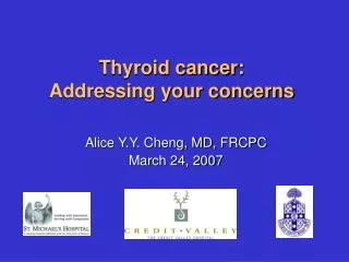 Thyroid cancer: Addressing your concerns