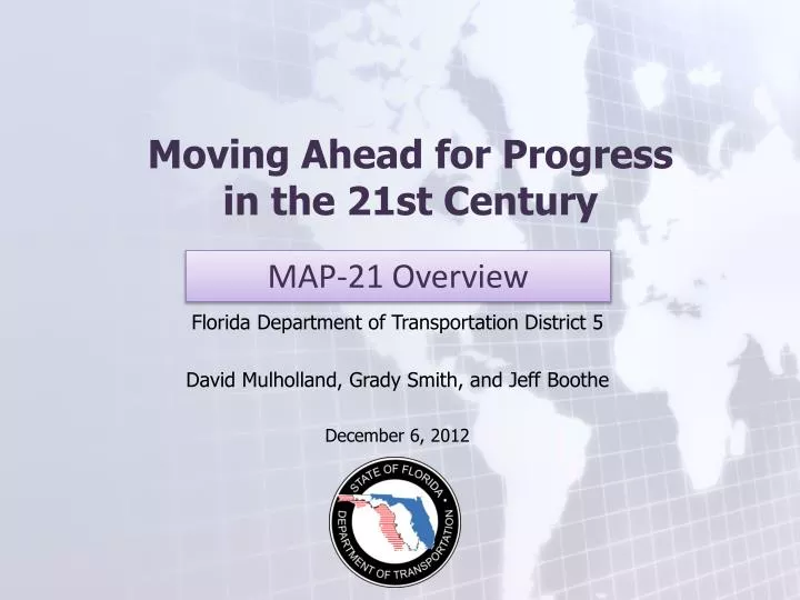 moving ahead for progress in the 21st century