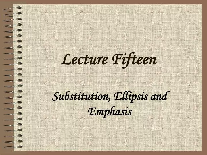 lecture fifteen