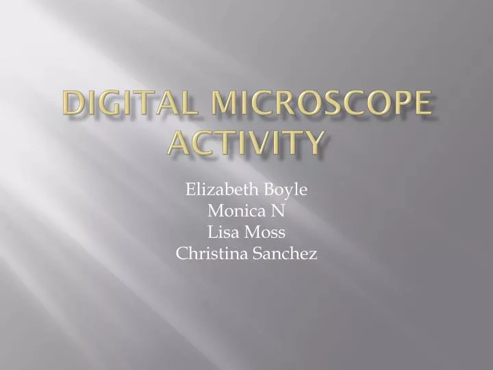 digital microscope activity