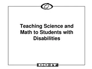 Teaching Science and Math to Students with Disabilities