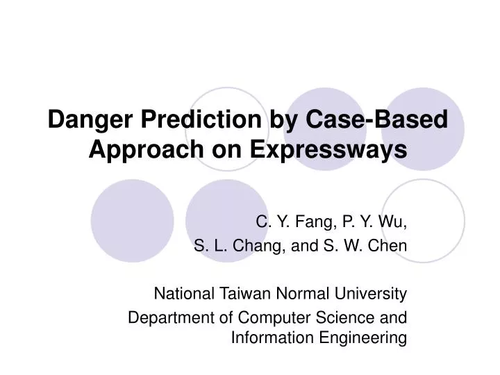 danger prediction by case based approach on expressways