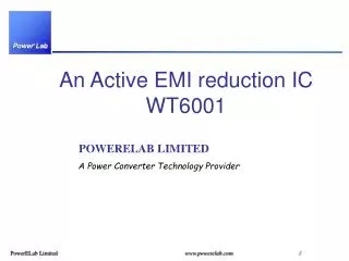 An Active EMI reduction IC WT6001