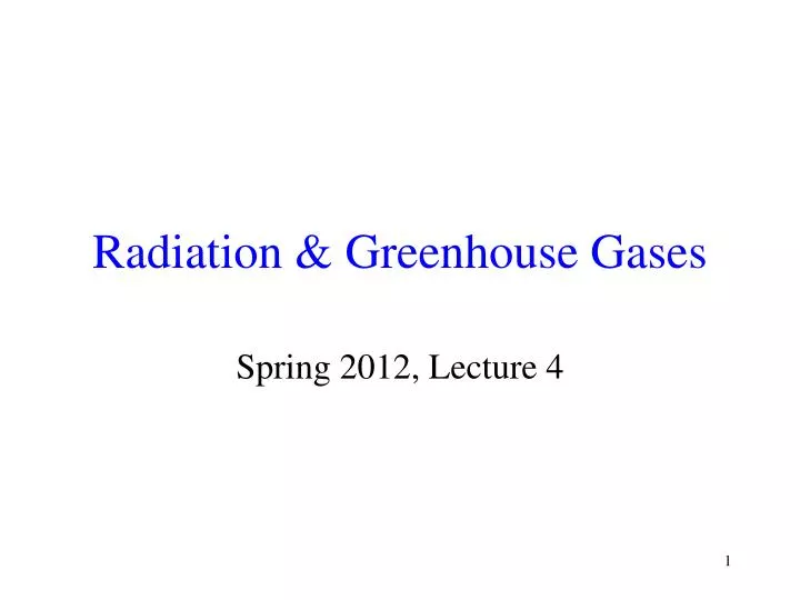 radiation greenhouse gases