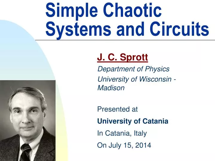simple chaotic systems and circuits