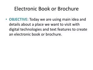 Electronic Book or Brochure