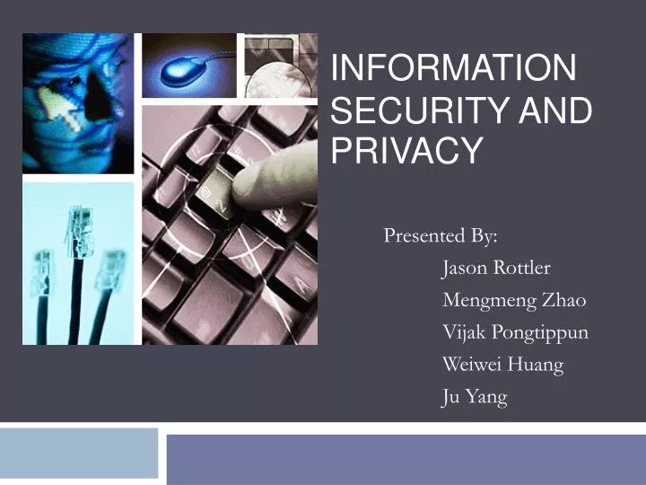 information security and privacy