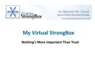 My Virtual StrongBox