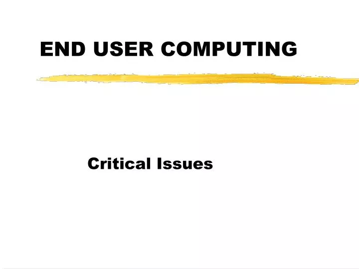 end user computing
